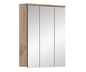 xonox.home Mason X12B8725, Bois d'ingénierie, Façade : Imitation Gris Basalte, Corps Nox Oak, 60 x 17 cm