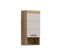 xonox.Home Meuble Bas Suspendu Scout 37 x 79 x 24 cm en Imitation chêne évoak et Cachemire Mat - Armoire de Salle de Bain Murale avec Espace de Rangement Fonctionnel
