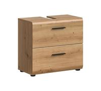 xonox.Home Meuble de lavabo Ice 60 x 54 x 60 cm - Corps et façade - Imitation chêne Artistique - Meuble de Salle de Bain Moderne pour lavabo - Chaud et Naturel