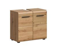 xonox.Home Meuble sous-Vasque Ice 60 x 54 x 30 cm en Corps et façade Imitation chêne Artisan - Meuble Bas élégant pour lavabo - Élégant et Compact