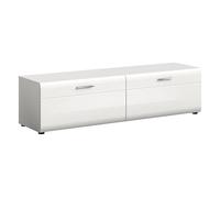 xonox.Home Meuble TV Bas Ice - 160 x 41 x 40 cm - Imitation Blanc Brillant et Blanc Brillant