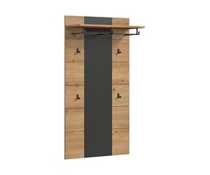 xonox.Home Panneau Mural Canu 141 x 80 x 29 cm en Gris Basalte et Panneau Mural Moderne et Peu encombrant