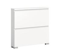 xonox.home Shoelove X2GA9902 Armoire à Chaussures à 2 Compartiments Blanc env. 95 x 91 x 18 cm