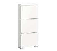 xonox.home Shoelove X2GA9903 Armoire à Chaussures à 3 Compartiments Blanc env. 60 x 133 x 18 cm