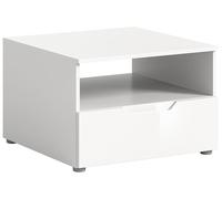 xonox.home Solero X7WA9T65 Table Basse Blanc Imitation Blanc Brillant Env. 66 x 45 x 66 cm