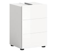 xonox.home Vira X2LA9703 Meuble sous Vasque de Salle de Bain, en mélamine, Blanc Brillant, Corps en mélamine, env. 38 x 56 x 34 cm
