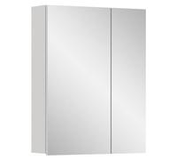 xonox.home Vira X2LA9772 Armoire de Salle de Bain en mélamine avec Grande Surface Miroir Blanc env. 60 x 77 x 18 cm