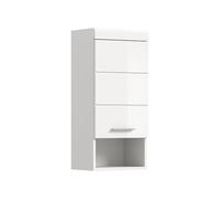 xonox.home X18A9721 Linus Armoire de Salle de Bain à Suspendre Blanc Brillant 30 x 77 x 23 cm