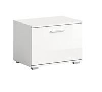xonox.home X98A9631 Banc 55 x 40 x 37 cm en Blanc Imitation et Blanc Brillant