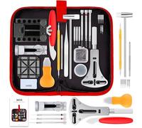 XOOL Kit de Réparation de Montres Professionnel 151 Pièces, Inclut Ouvre-boîtier Réglable, Poinçon pour Bracelet, Outil de Barre de Ressort, Détacheur de Maillons, Pince et Plus