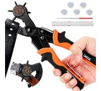 XOOL Petite perforatrice de trous pour cuir, kit d'outils de perforation de montre de précision avec 6 tailles de trous pour ajuster les bracelets de montre, ceintures, chaussures, selles, billets et