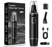 XOOMRSCP Tondeuse de précision pour les oreilles et le nez à 360° - Coupe électrique sûre et efficace, rechargeable par USB, étanche pour homme et femme, lames à double bord pour un nettoyage facile