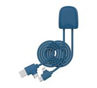 Xoopar - Câble de Charge Multi USB 1 m - Câble Universel avec Entrées USB et USB-C - Sorties USB-C et Lightning - Transfert de Données et CarPlay - Compatible Smartphones et Tablettes - Bleu