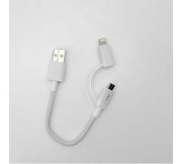 Xoopar Câble duo lightning/micro USB MFI cable blanc
