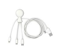 Xoopar Câble Multi Mr Bio Smart Long 1m - Fonction NFC - 4 en 1 - USB-C, Micro USB, Lightning - Chargeur Universel pour Smartphone iPhone Samsung Google Huawei Xiaomi LG Kindle