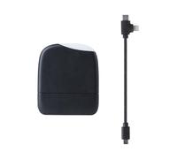 Xoopar - Ice-Powerbank - Batterie Externe 5000 mAh avec Lumière Tactile Intégrée Adaptée à Tous Les Smartphone Iphone,Samsung,Huawei,Xiaomi,LG,Tablette en Plastique Recy ertifié GRS - Noir