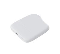 Xoopar - Ice-Powerbank - Batterie Externe 5000 mAh avec Lumière Tactile Intégrée Adaptée à Tous Les Smartphone Iphone,Samsung,Huawei,Xiaomi,LG,Tablette en Plastique Recyclé Certifié GRS - Blanc