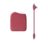Xoopar - Ice-Powerbank - Batterie Externe 5000 mAh avec Lumière Tactile Intégrée Adaptée à Tous Les Smartphone Iphone,Samsung,Huawei,Xiaomi,LG,Tablette en Plastique Recyclé Certifié GRS - Rouge