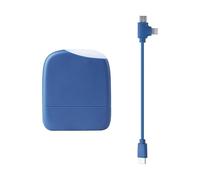 Xoopar - Ice-Powerbank - Batterie Externe 5000 mAh avec Lumière Tactile Intégrée Adaptée à Tous Les Smartphone Iphone,Samsung,Huawei,Xiaomi,LG,Tablette en Plastique Recyclé Certifié GRS - Bleu