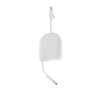 Xoopar Ice R Câble Rétractable Multi USB 1 m 60 W Charge Rapide - Blanc | Câble rétractable 60 W : USB-C et Lightning, charge rapide, CarPlay et transfert de données - se range en un geste