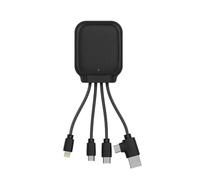 Xoopar Iné Gamma Câble 4 en 1 + Batterie 3000 mAh Cuir Recyclé - Noir