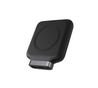 Xoopar Iné Oda Batterie Magnétique 5000 mAh en Cuir Recyclé - Noir | Batterie magnétique 5000 mAh en cuir recyclé : recharge votre smartphone 2 fois, ports USB-C et Lightning