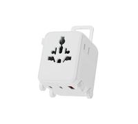 Xoopar Luggie Adaptateur de Voyage Universel 150 Pays USB-C - Blanc