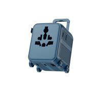 Xoopar Luggie Adaptateur de Voyage Universel 150 Pays USB-C - Bleu
