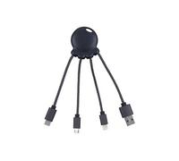 Xoopar Octopus - Câble Lightning - USB mâle pour Micro-USB de type B, Lightning, 24 pin USB-C - noir