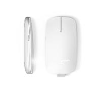 Xoopar Souris sans Fil 2.4G - Souris sans Piles - Rechargeable - Souris Connectée Ordinateur - Ultra Slim - Pokket en Plastique Recyclé (Blanc)