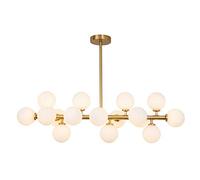 XOOPIT Suspension Luminaire,Lustre, Lustre De Bande Minimaliste En Verre De Luxe De Lumière Moderne, Lustre De Luxe De Lumière Nordique Moderne Simple Un Lustre, Chambre Salon Restaurant Cuisine Dé