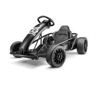 Xootz Comet Kart électrique pour Enfants, 2 Vitesses avec Mode dérive et Marche arrière, Volant et pédales, 2 Piles Rechargeables 12 V, personnalisé, Noir