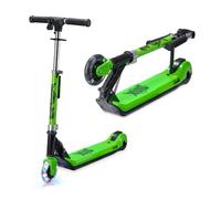Xootz Kids Elements Trottinette électrique Pliable, Roue Lumineuse à Del et Guidon Pliable, à partir de 6 Ans, Vert