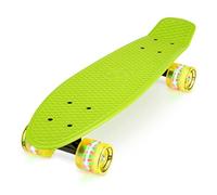 Xootz Skateboard Complet pour Enfant, en Plastique Style rétro avec Roues à Del, Enfant, Complete Retro Plastic