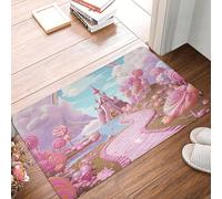 XOPEKVLAWM Paillasson antidérapant et lavable pour entrée, intérieur et extérieur, pour chambre à coucher, cuisine, porche, 60 x 40 cm