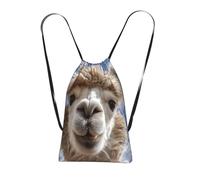 XOPEKVLAWM Sac à dos avec cordon de serrage - Sac à dos amusant en alpaga lama - Sac à dos à cordon pour le sport, Lama drôle d'alpaga, One Size, Sac à dos daypack