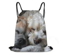 XOPEKVLAWM Sac à dos avec cordon de serrage, sac de sport, bateau de croisière, sac à dos à cordon pour le sport, Chiens endormis, 35*42cm