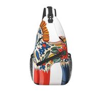 XOPEKVLAWM Sac à dos croisé à bandoulière avec engrenages mécaniques Steampunk - Sac à bandoulière - Sac à bandoulière - Sac à dos de voyage et de randonnée, Tapis suédois Dala Horse Folk, Taille