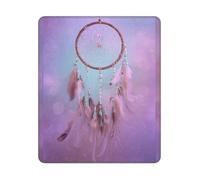 XOPEKVLAWM Tapis de souris avec bords cousus imperméable avec base en caoutchouc antidérapant, motif attrape-rêves, tapis de souris lavable pour ordinateur portable, bureau, maison 25 x 30 cm
