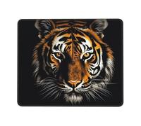 XOPEKVLAWM Tapis de souris imperméable avec base en caoutchouc antidérapant, tête de tigre dans l'obscurité, tapis de souris lavable pour ordinateur portable, bureau, maison, 21,1 x 26,2 cm