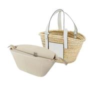 Xoppia Organiseur de sac à main compatible avec le panier Loewe Classic en raphia, doublure en feutre pour femme (style C, taille M)