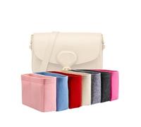 Xoppia Organiseur de sac compatible avec le sac Dior Bobby de taille moyenne. Doublure en feutre pour sac à main fourre-tout pour femme (Beige, style B : fermeture éclair latérale)
