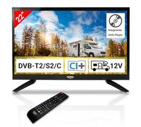 Xoro 2249 Téléviseur LCD 21,5" avec triple tuner HDTV, lecteur DVD intégré, lecteur multimédia USB 2.0, emplacement CI+, connecteur 12 V Noir