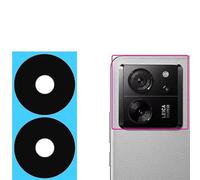 XoTek Verre de rechange pour appareil photo Xiaomi 13T ou 13T Pro - Lentille de caméra compatible avec Xiaomi 13T / Pro dans le style original - Verre de rechange arrière - Noir - Autocollant