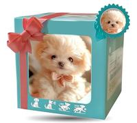 XoTiq 2025 Robot Chiot simulé, Jouet interactif Parent-Enfant pour Chien Intelligent, Cadeau Parfait pour Les Enfants âgés de 3 à 8 Ans et Les Adultes, Emballage dans Une boîte Cadeau Off-White