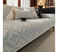 xotoa Housse de canapé en Velours Cristal Doux, Fond en Silicone antidérapant, Vendue Individuellement en configurations 1/2/3/4 Places(Blue,90 * 70cm)