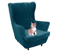 xotoa Housse de Chaise à Dossier Haut de Type séparable, Conception combinant Assise et Coussin d'assise, Compatible avec Une Largeur de Dossier de 76 à 84 cm.(Dark Blue)