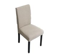 xotoa Housse De Chaise Universelle en Velours, Antidérapante, Couleur Unie, Carrée, Simple, Moderne, for Maison, Hôtel, Mariage(Khaki,2pcs)