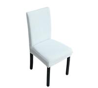 xotoa Housse De Chaise Universelle en Velours, Antidérapante, Couleur Unie, Carrée, Simple, Moderne, for Maison, Hôtel, Mariage(Jade White,2pcs)
