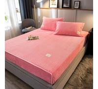 xotoa Housse de Protection for Matelas en Microfibre Quatre Saisons, draps ajustés lavables avec Poches élastiques Profondes, sûrs et Confortables(Pink,Queen:59x79inch(3pcs))
